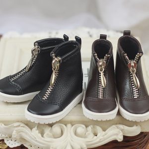 BJD leather zip shoes