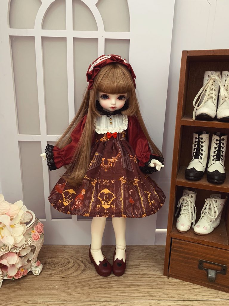 vintage dress for BJD doll