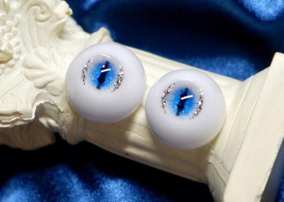 3D blue BJD doll eyes