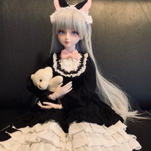 Black white viatage maid dress for YOSD/SOOM dolls
