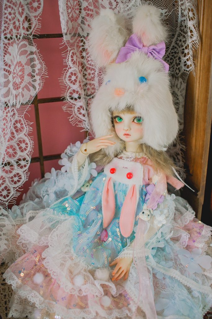 Bunny faery lolita dress for dolls