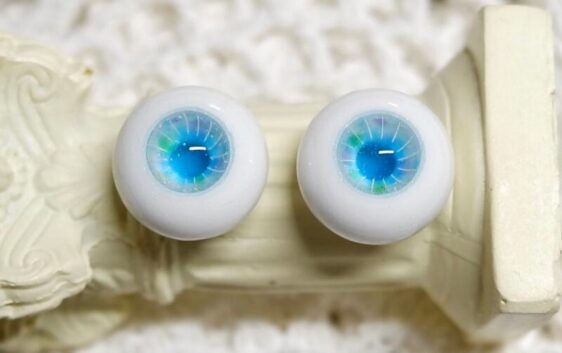 Delicate blue mix color BJD doll eyes