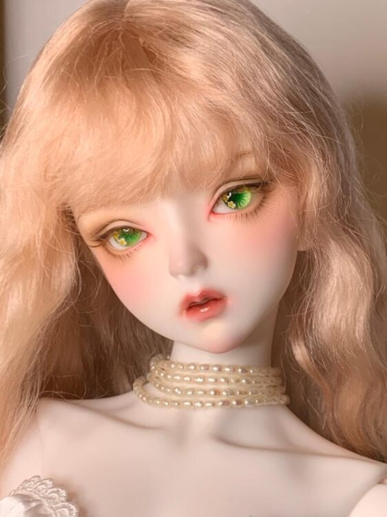 Delicate flower green mix color BJD doll eyes