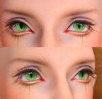 Delicate green BJD doll eyes-3