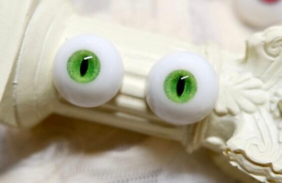 Delicate green BJD doll eyes-3