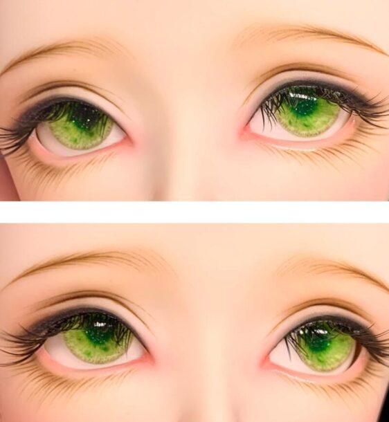 Delicate green BJD doll eyes