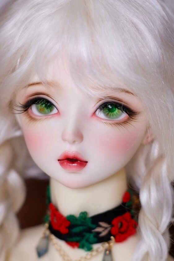 Delicate green mix color BJD doll eyes