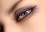 Delicate grey shiny BJD doll eyes