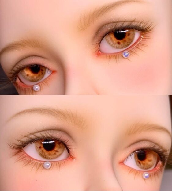 Delicate Orange BJD doll eyes