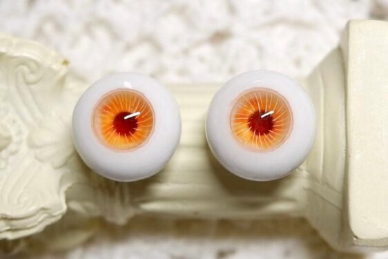 Delicate orange mix color BJD doll eyes