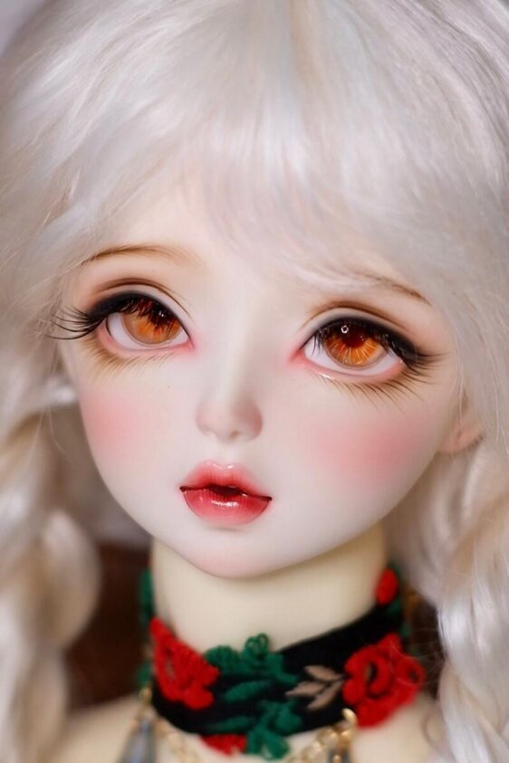 Delicate orange mix color BJD doll eyes