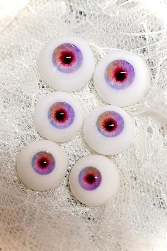 Delicate purple mix color BJD doll eyes