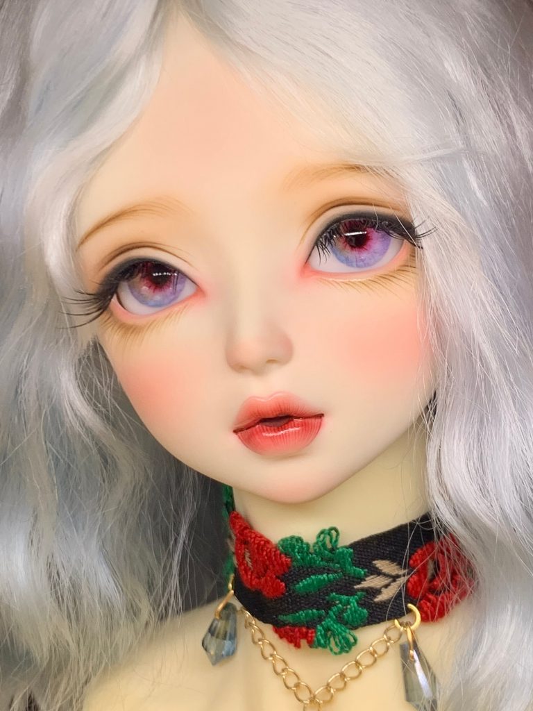 Delicate purple mix color BJD doll eyes