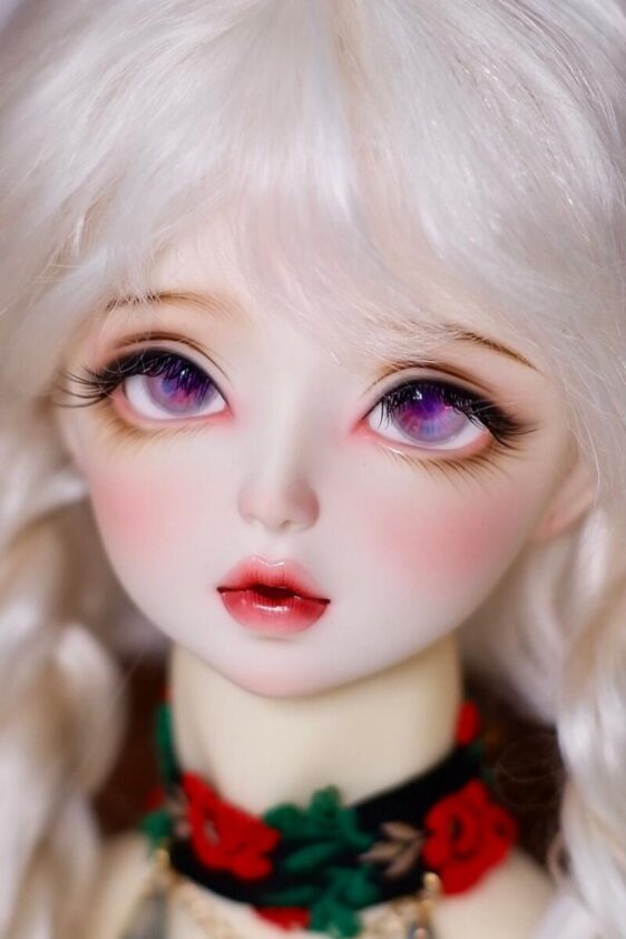 Delicate purple mix color BJD doll eyes