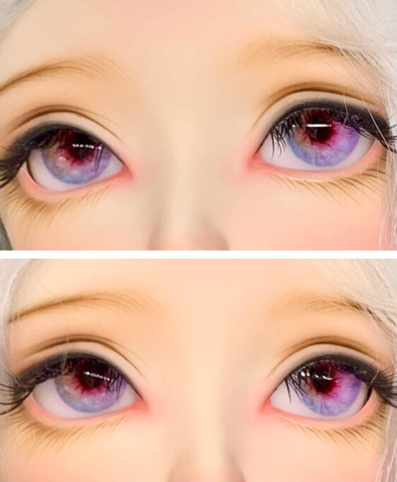 Delicate purple mix color BJD doll eyes