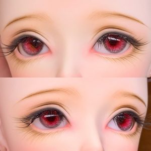 Delicate red BJD doll eyes