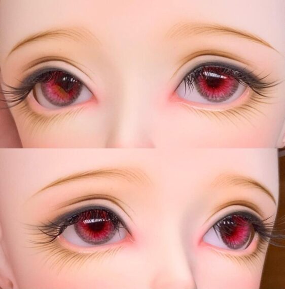 Delicate red BJD doll eyes