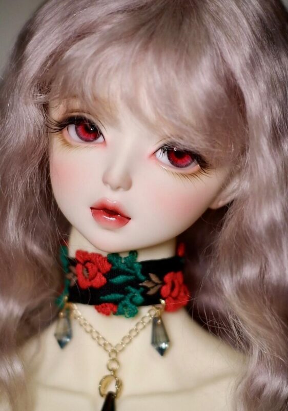 Delicate red BJD doll eyes