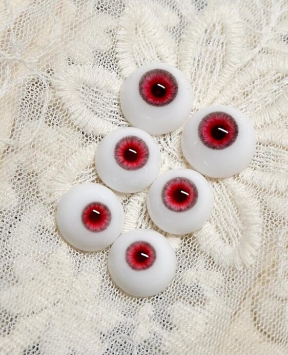 Delicate red BJD doll eyes