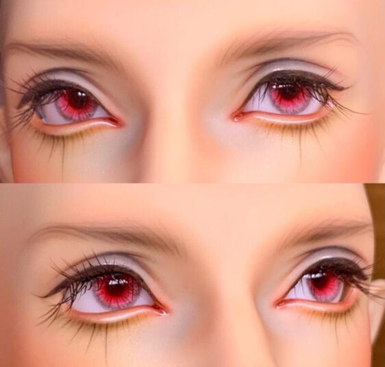 Delicate red BJD doll eyes