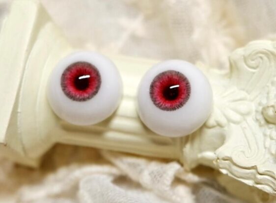 Delicate red BJD doll eyes