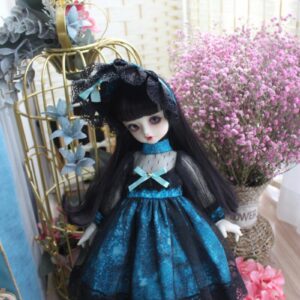 Dream Blue Fashion   bjd doll dress with hat