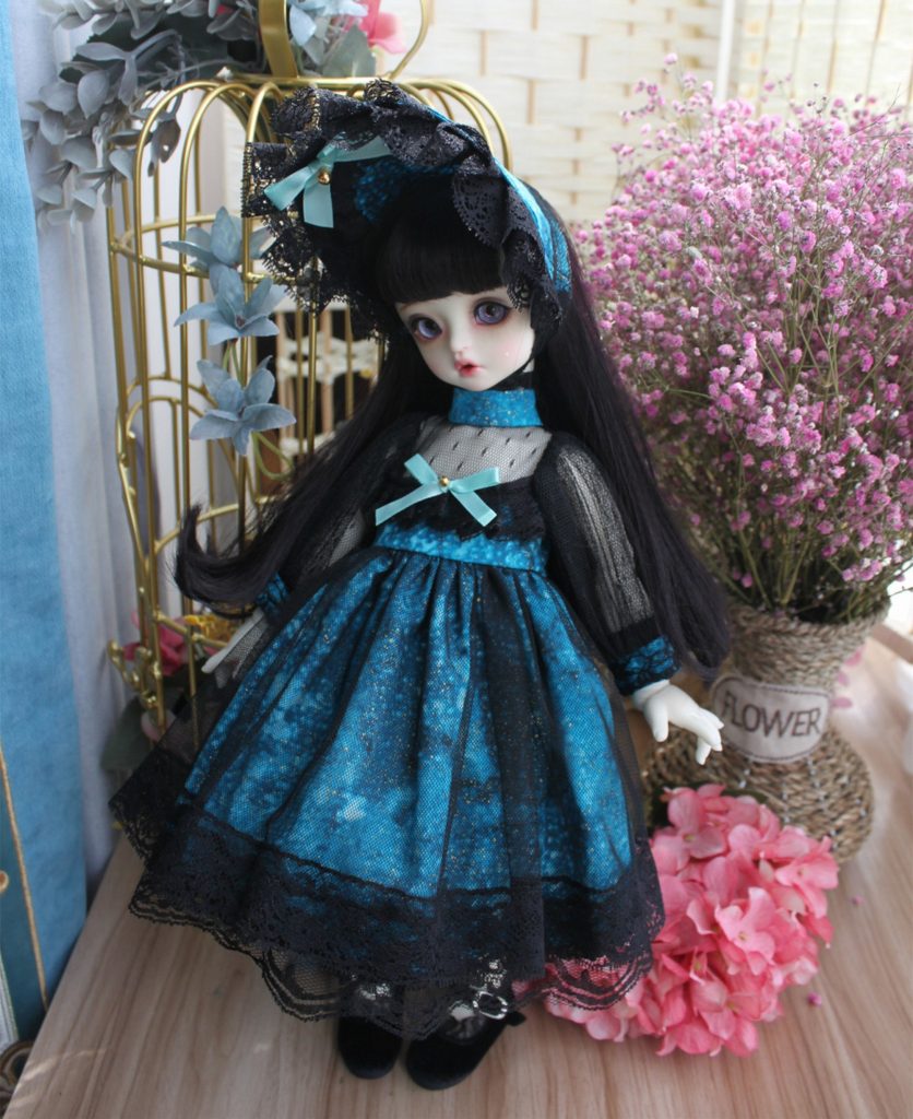 Dream Blue Fashion   bjd doll dress with hat