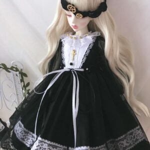 Goth maid nun dress with lace