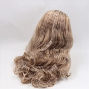 Mix color light coffee RBL Blythe doll wig with scalp