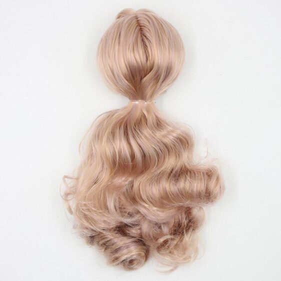 Light coffee mix color RBL Blythe doll wig with scalp