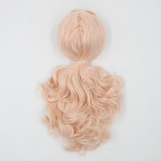 Cream pink RBL Blythe doll wig with scalp