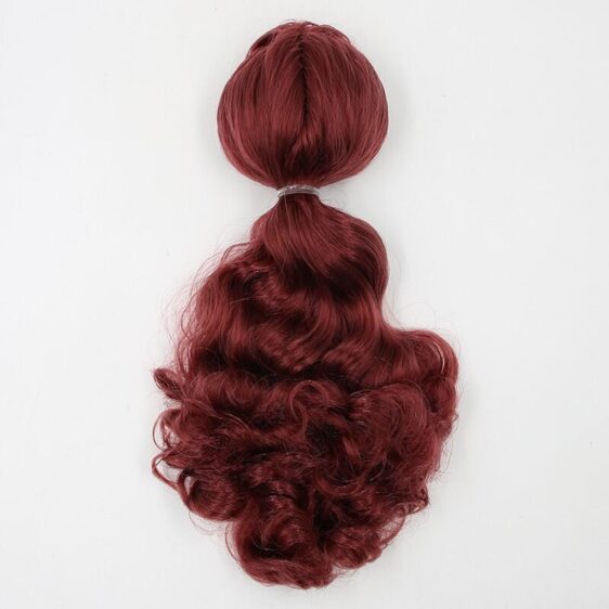 Dark wine RBL Blythe doll wig with scalp