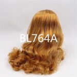 Golden curly RBL Blythe doll wig with scalp