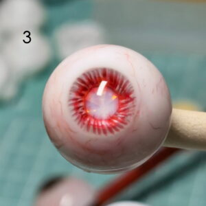 Custom BJD doll cataract eyes with blood shoot