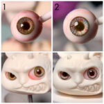 Custom BJD doll cataract eyes with blood shoot