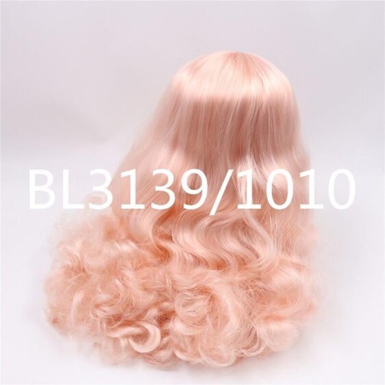 light pink RBL Blythe doll wig with scalp