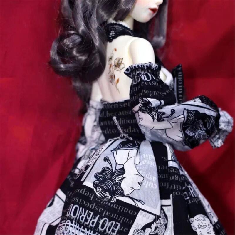 1/3 BJD Clothes Black Sweet Lolita/[Wicked Girl] Suit SD Doll Dress Suit with Headwear Fashion Halloweenthing Outfits for SD Doll Dress
