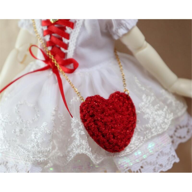 1/6 Bjd Lolita Dress Sd Doll Princess Clothes Yosd Fashion Doll Dress Bjd Outfit Skirt Doll Dress + Love Bag + Socks Set