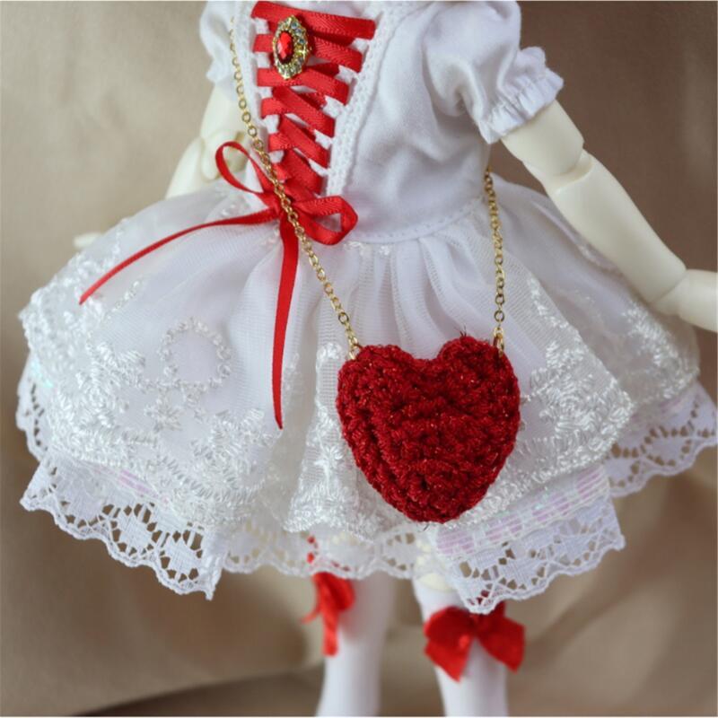 1/6 Bjd Lolita Dress Sd Doll Princess Clothes Yosd Fashion Doll Dress Bjd Outfit Skirt Doll Dress + Love Bag + Socks Set