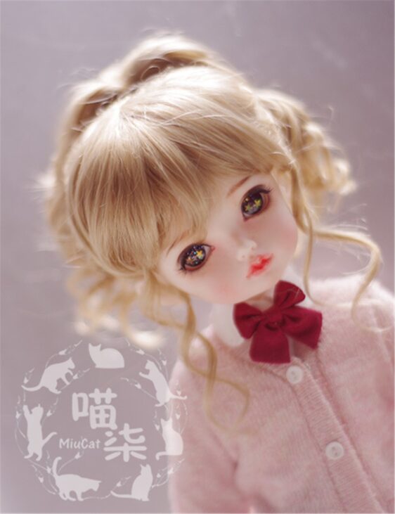 1/3 1/4 1/6 1/8 BJD Short Wig Curly Doll Hair