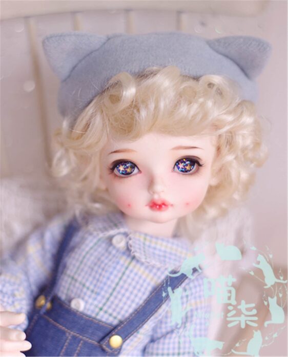 1/3 1/4 1/6 1/8 Bjd Wig Short Doll Wig Curly BJD Wig