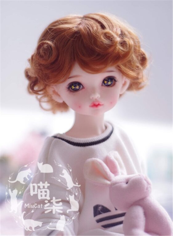 1/3 1/4 1/6 1/8 Bjd Wig Short Doll Wig Curly BJD Wig