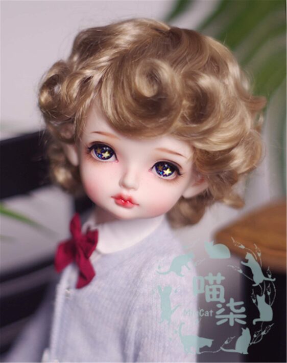 1/3 1/4 1/6 1/8 Bjd Wig Short Doll Wig Curly BJD Wig