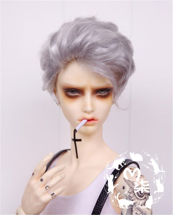 1/3 1/4 1/6 BJD Short Wig Curly Doll Hair for Boy Doll