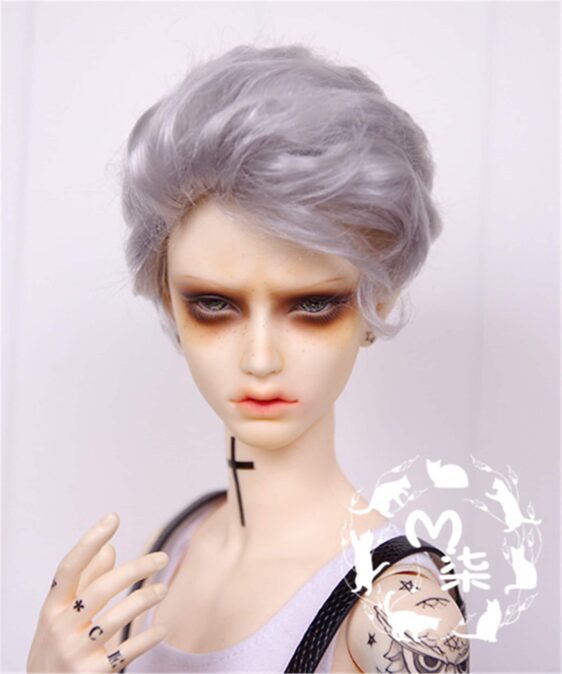 1/3 1/4 1/6 BJD Short Wig Curly Doll Hair for Boy Doll