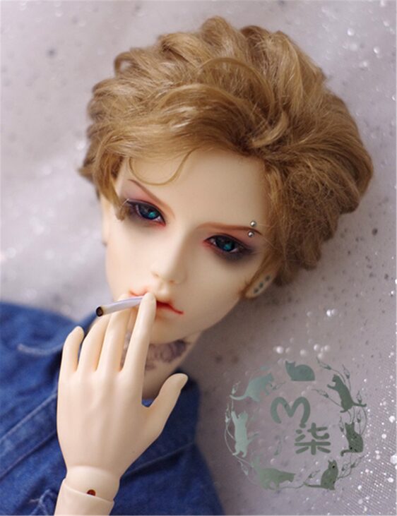 1/3 1/4 1/6 BJD Short Wig Curly Doll Hair for Boy Doll