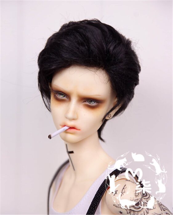 1/3 1/4 1/6 BJD Short Wig Curly Doll Hair for Boy Doll