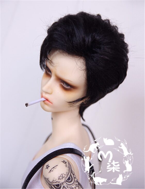 1/3 1/4 1/6 BJD Short Wig Curly Doll Hair for Boy Doll