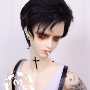 1/3 1/4 1/6 BJD Short Wig Curly Doll Hair for Boy Doll