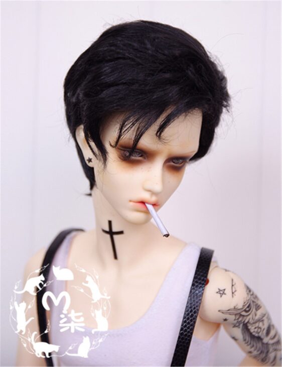 1/3 1/4 1/6 BJD Short Wig Curly Doll Hair for Boy Doll